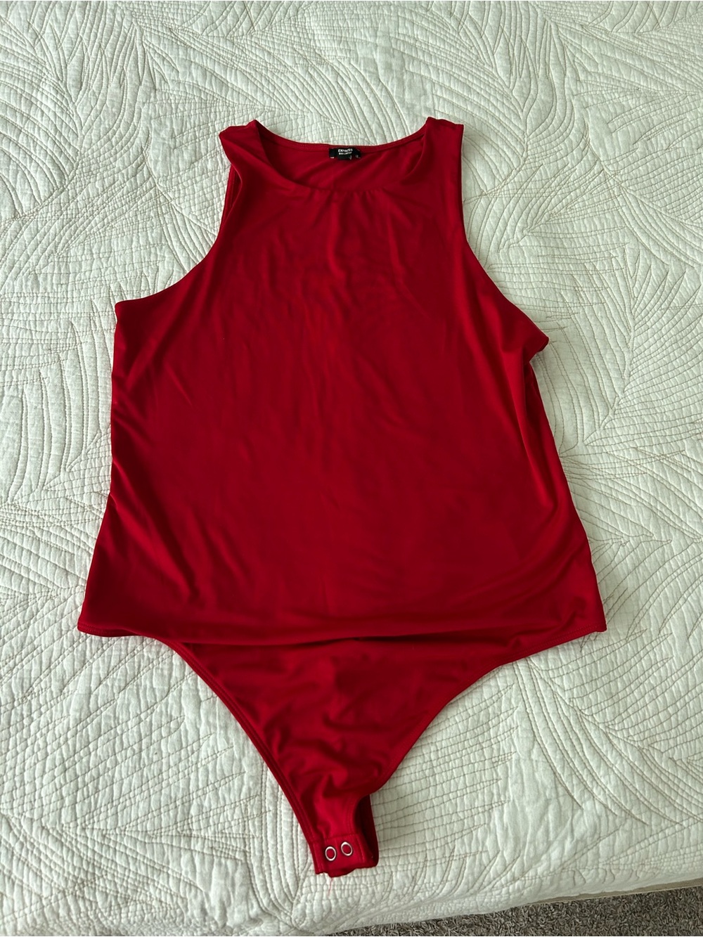 Express Red Sleeveless Bodysuit
